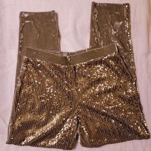 Chico's Sequins Tapered Ankle Slacks Pants 0.5